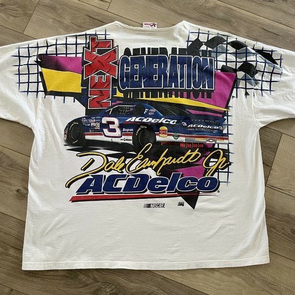 Vintage 1998 Dale Earnhardt Jr #3 ACDelco Chase T-Shirt 2XL 90s NASCAR ALL OVER - Picture 7 of 9